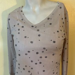 Lilith sheer mesh stretch dot shirt. Easily fits small/medium wearer size S/38